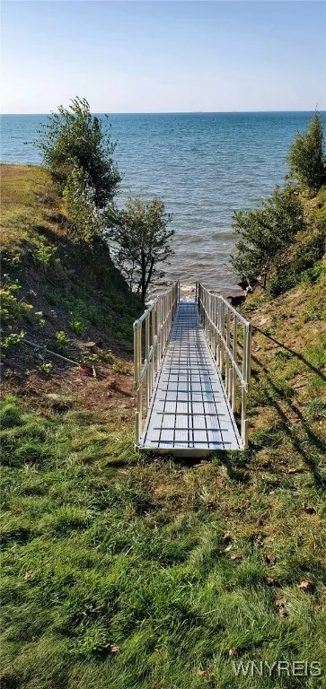 Steps to lake Erie