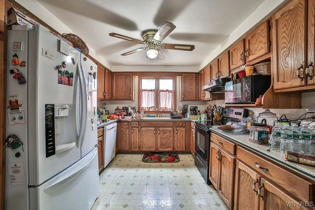 Kitchen with Corian countertops