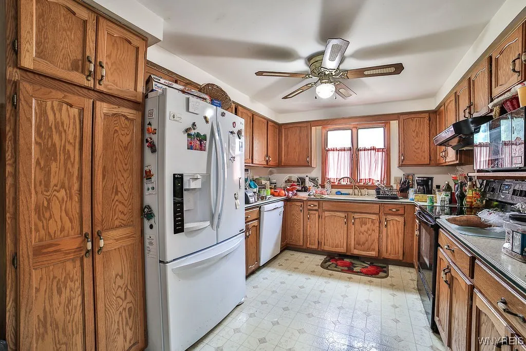 Kitchen with Corian countertops