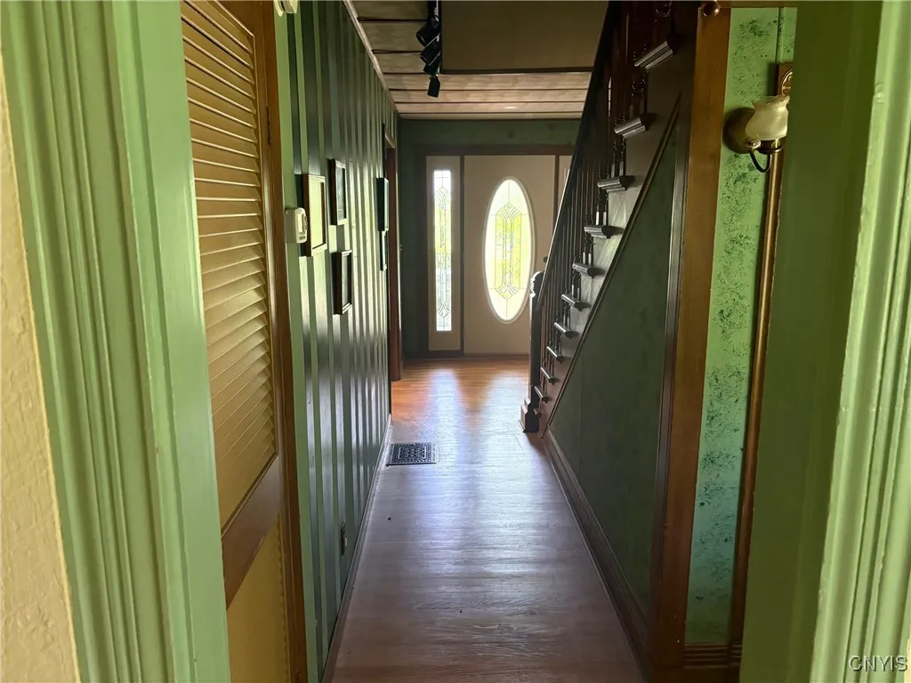 Beautiful wood floor in hallway and foyer