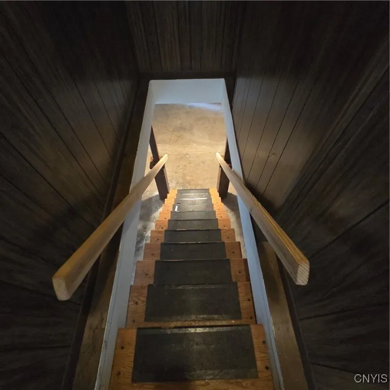 Stairs going down to the Basement