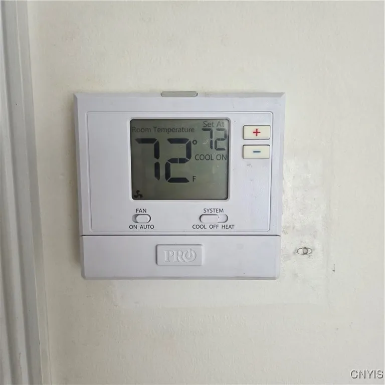 Two heating zones. 1st floor and in the basement.