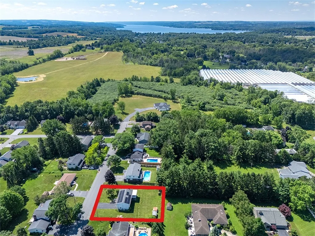 Looking to the south towards Owasco Lake and Dickman Farms.
