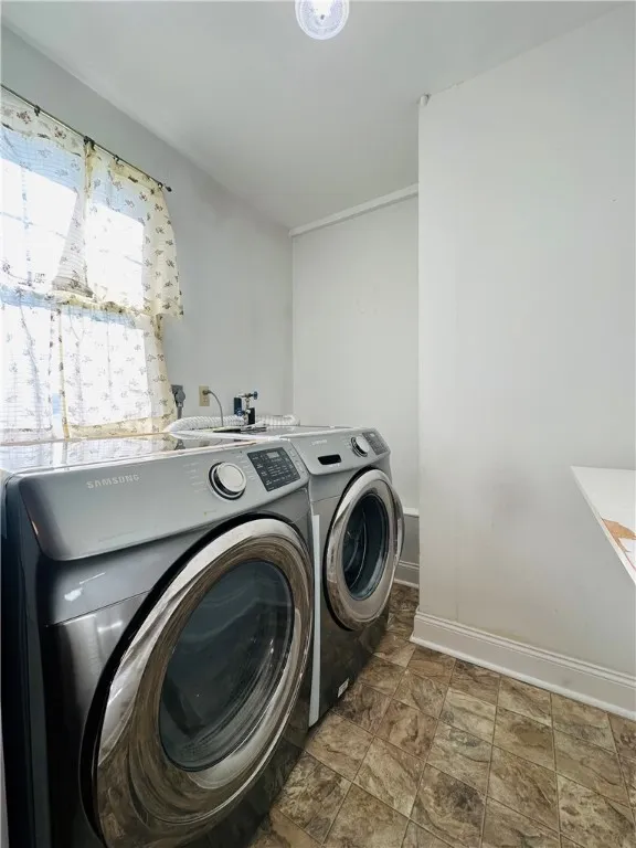 The first floor laundry.