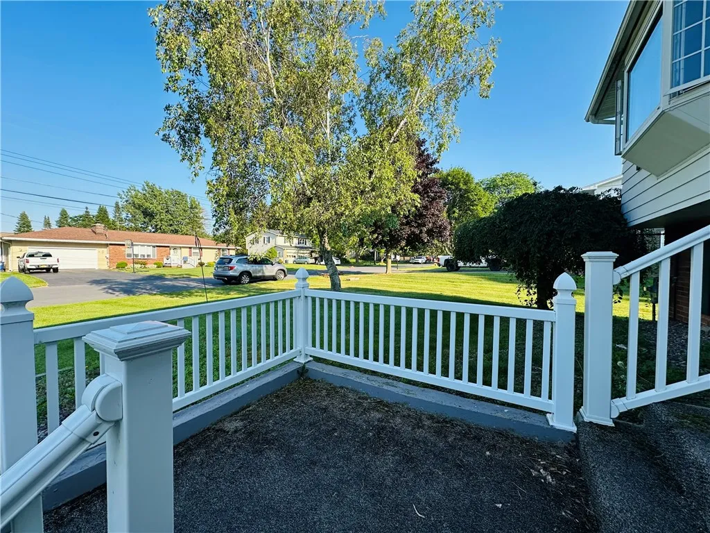 The front steps looking south.