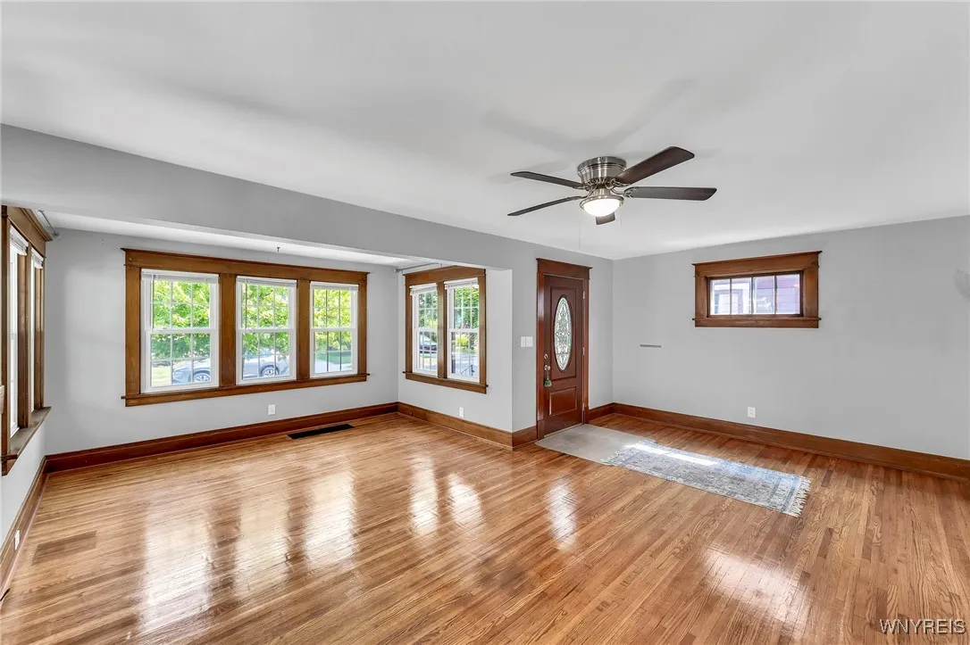 These gorgeous wood floors welcome you when you enter your home through the front door.