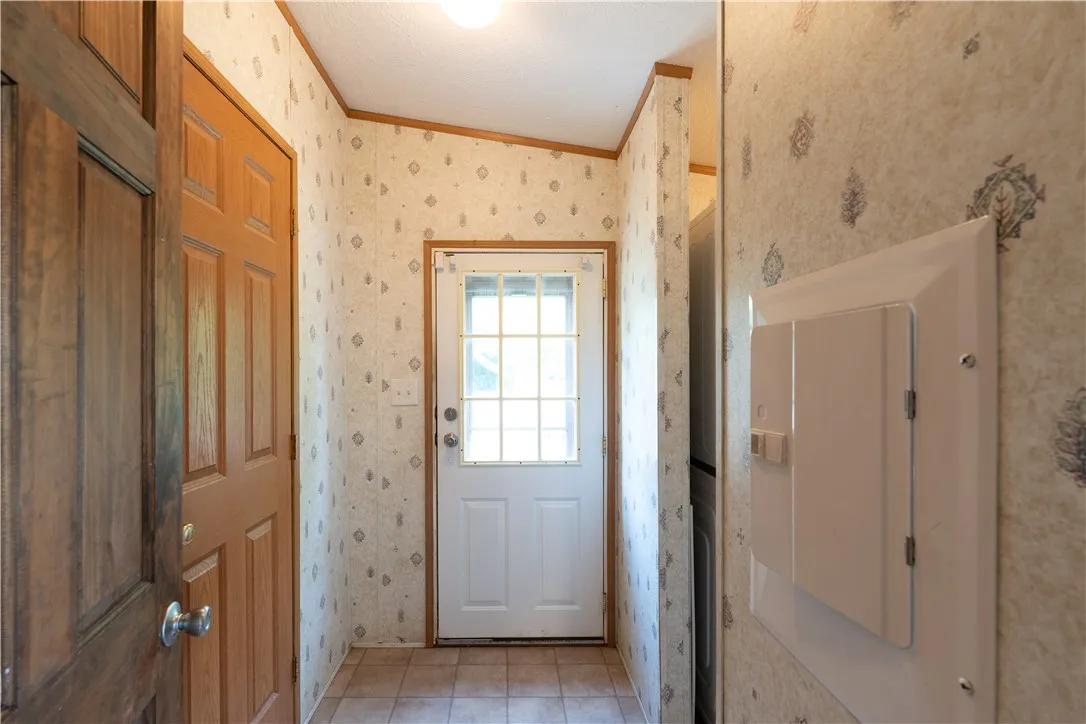 Hall to back door and Laundry Room