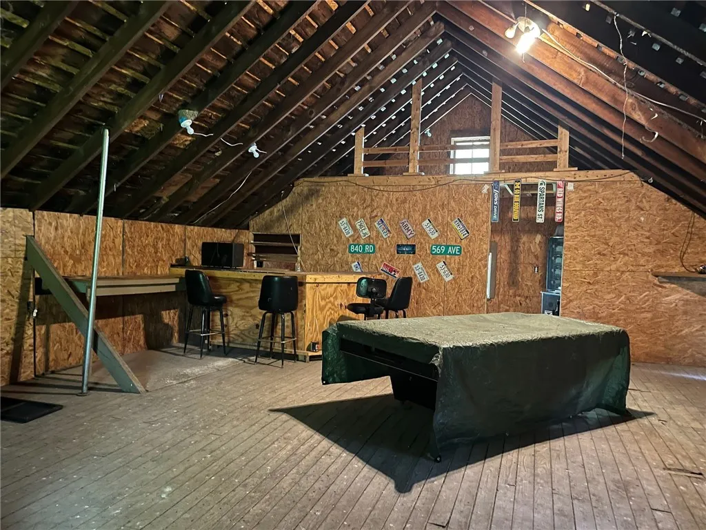 rec room above barn
