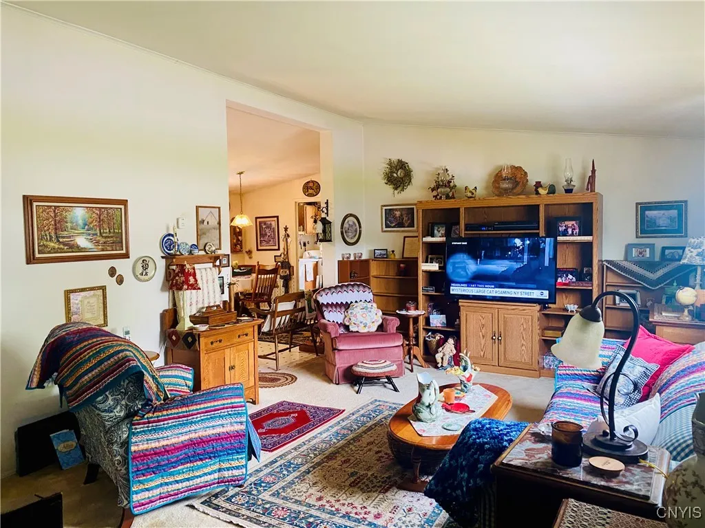 Vaulted ceilings make the home feel so spacious