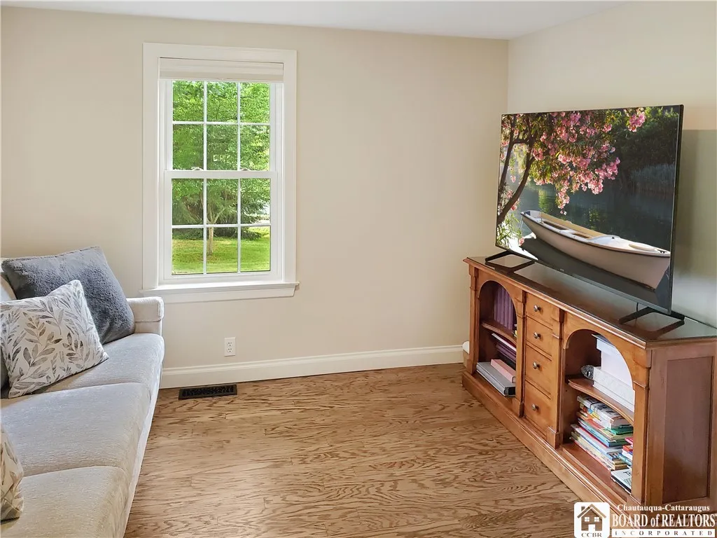 Family room With Wood Floors