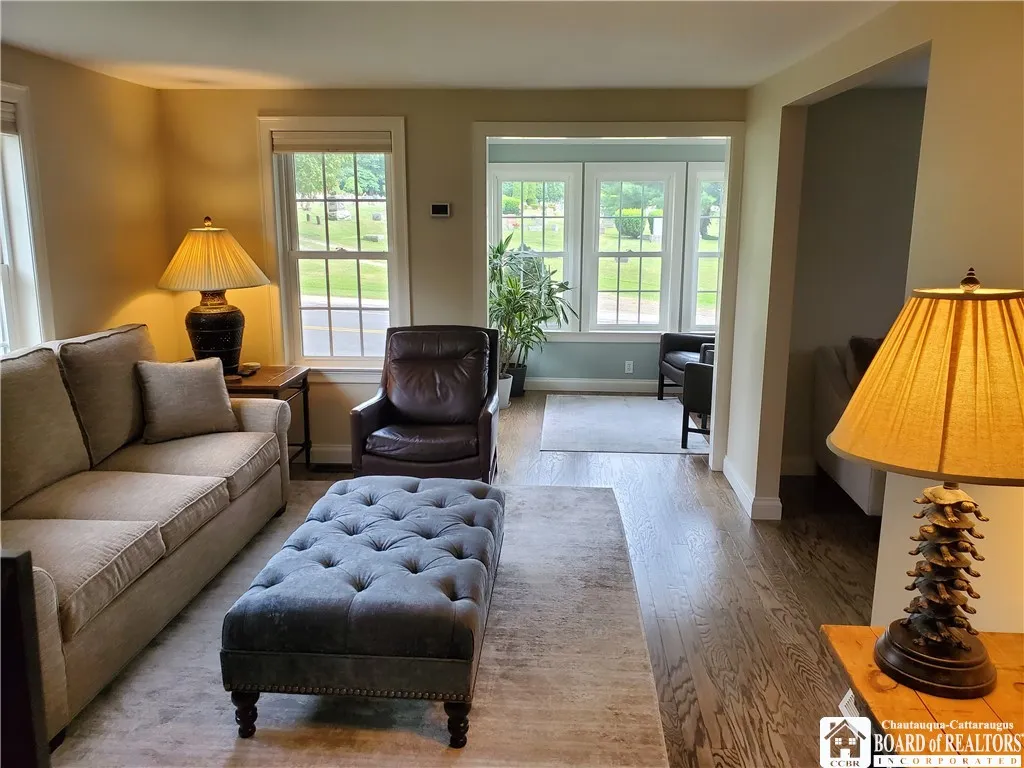 Living room with open concept to Sunroom