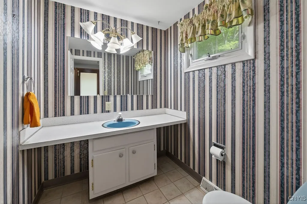 Half bath on the first floor