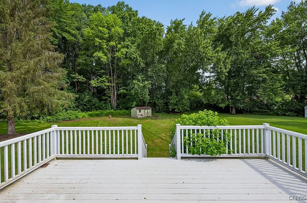 Back deck looks at private back yard