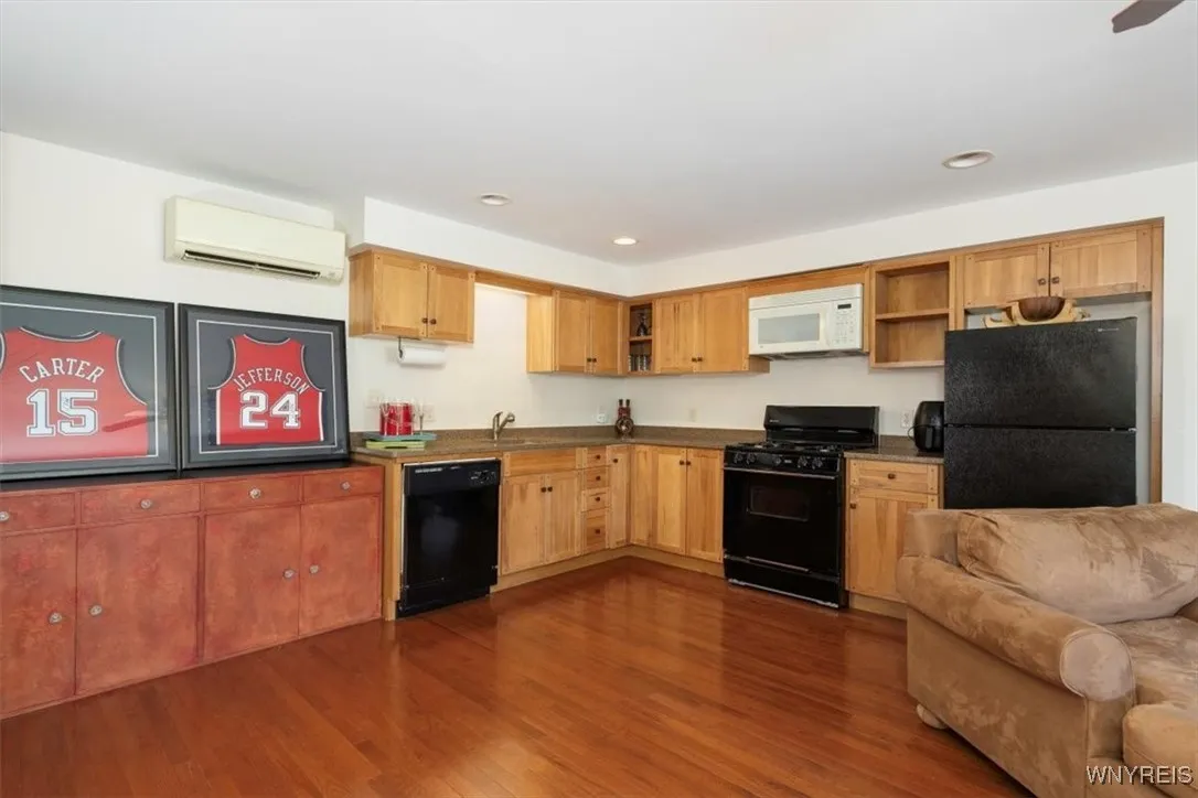 Spacious kitchen with space for dining