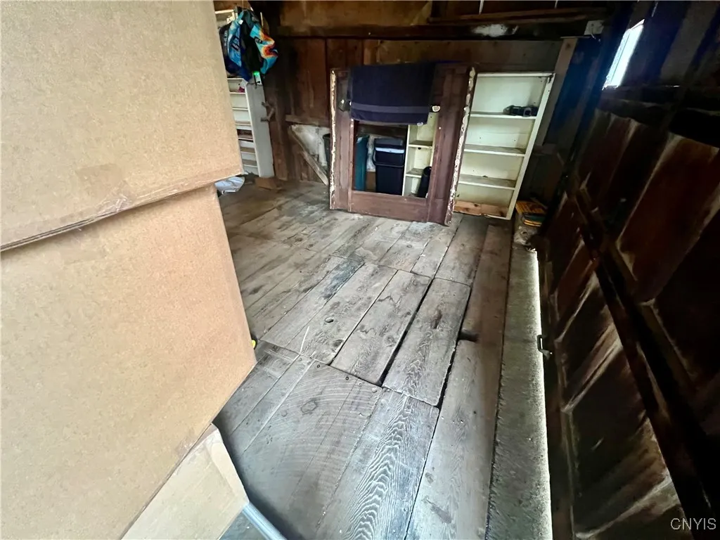 Vehicle inspection pit access door.