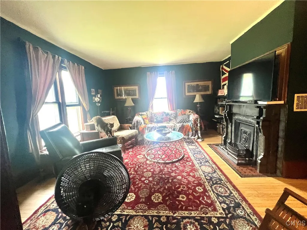 looking into the living room from the entry