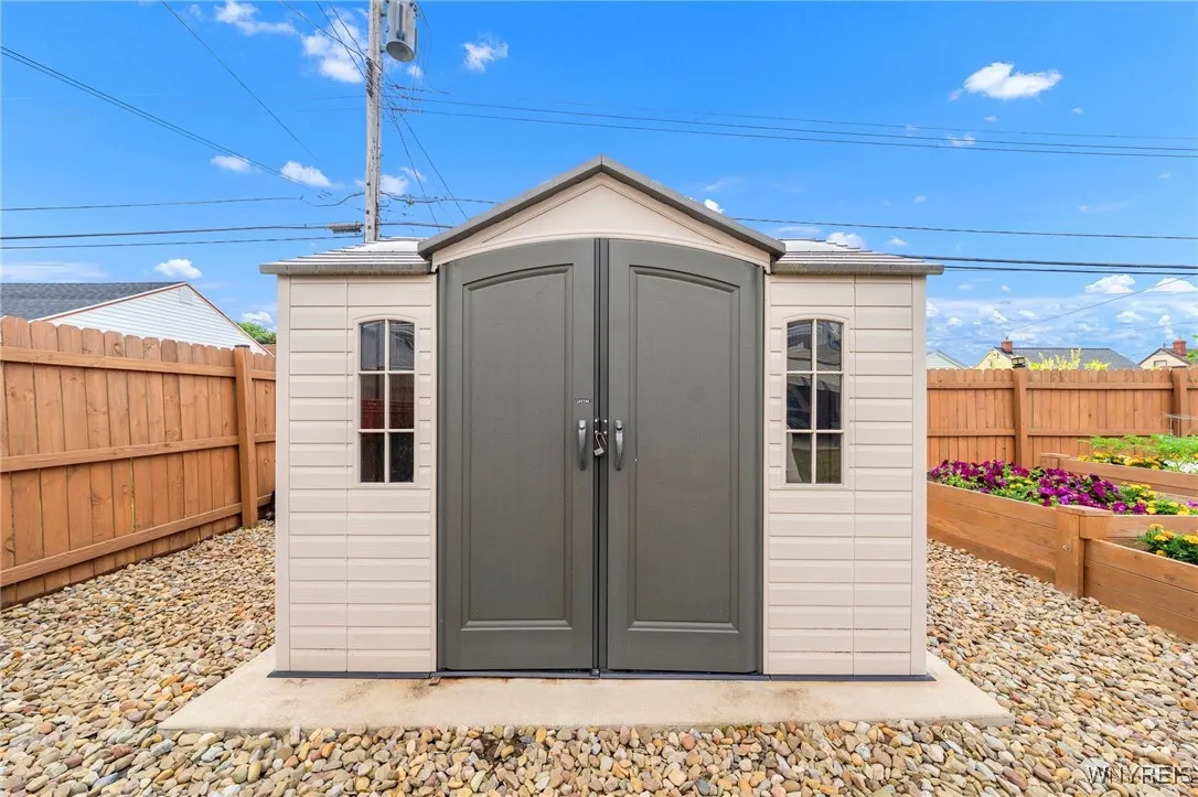 Shed for yard equipment
