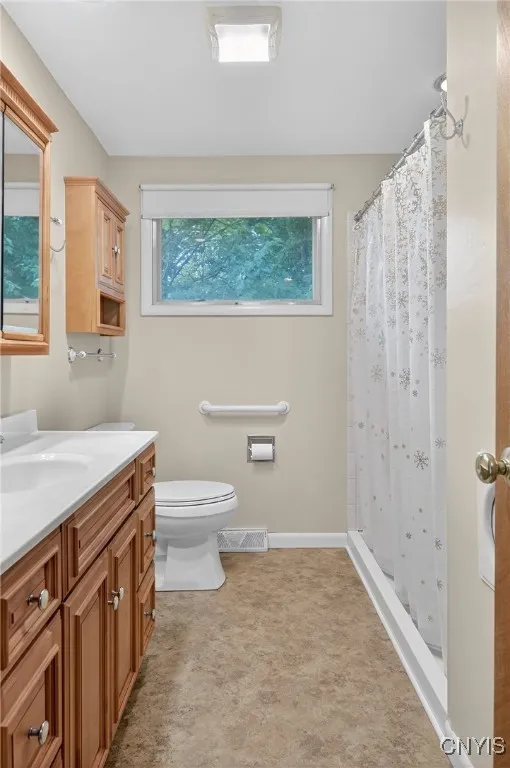 First floor main bath with step in shower.