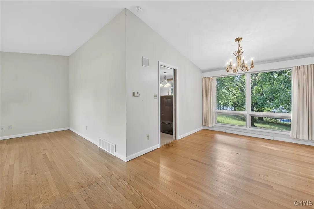 Formal dining room and living room combo.