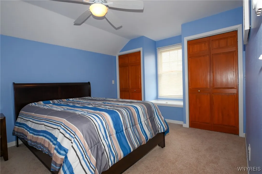 Fourth bedroom upstairs. Double closets
