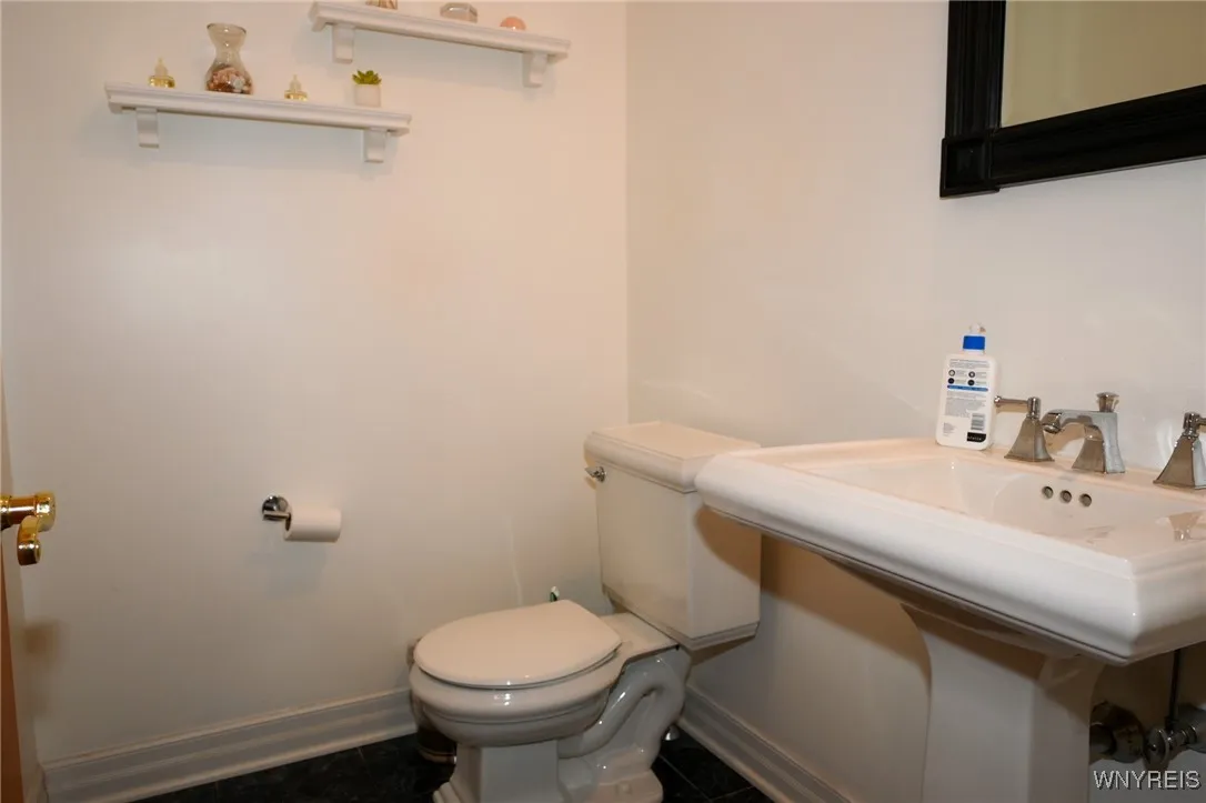 Half bath on the first floor