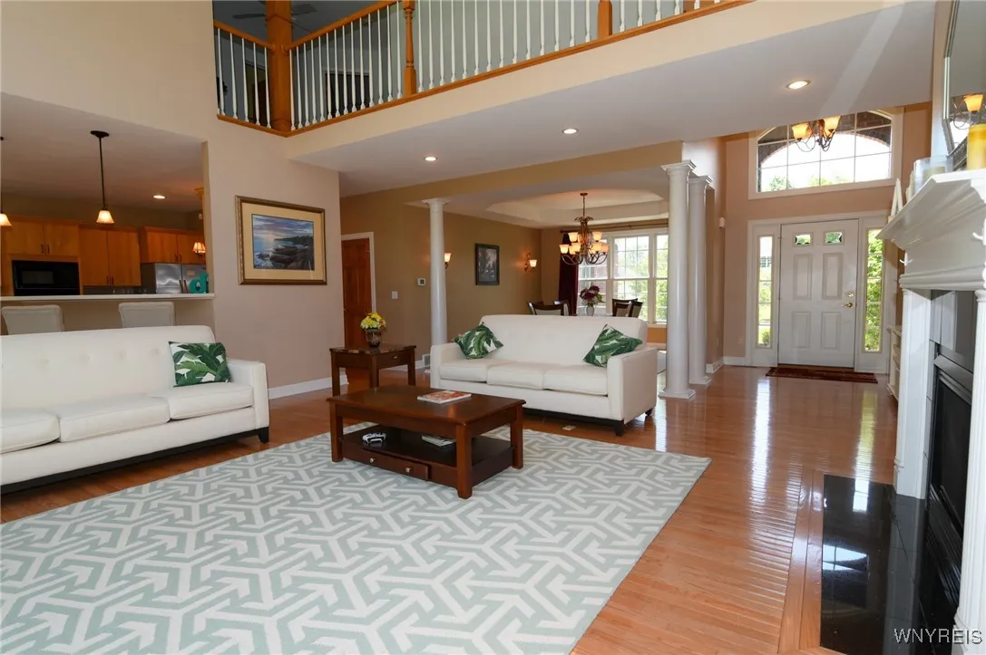 Living room, dining room, and front entrance