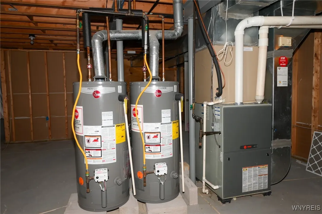 Double, 40-gallon hot water heaters