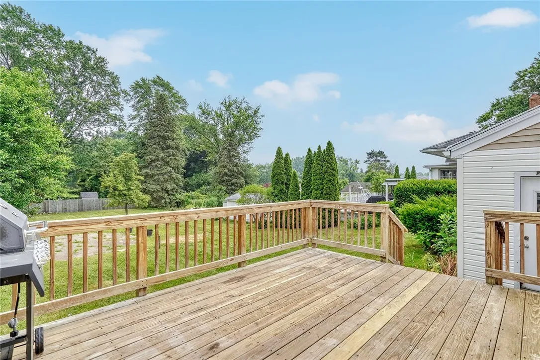 Generouse sized deck overlooking HUGE backyard