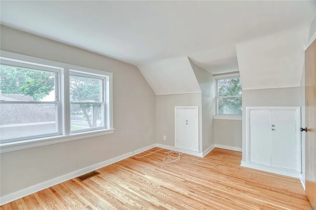 Bedroom 1.  Beautiful hardwood floors