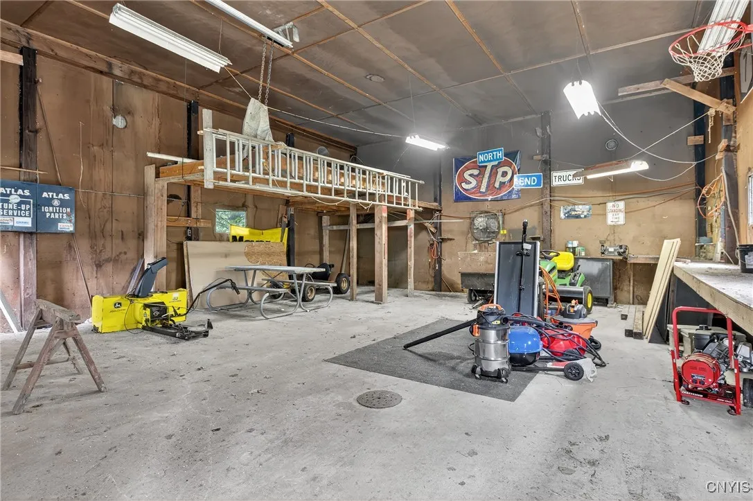 pole barn inside