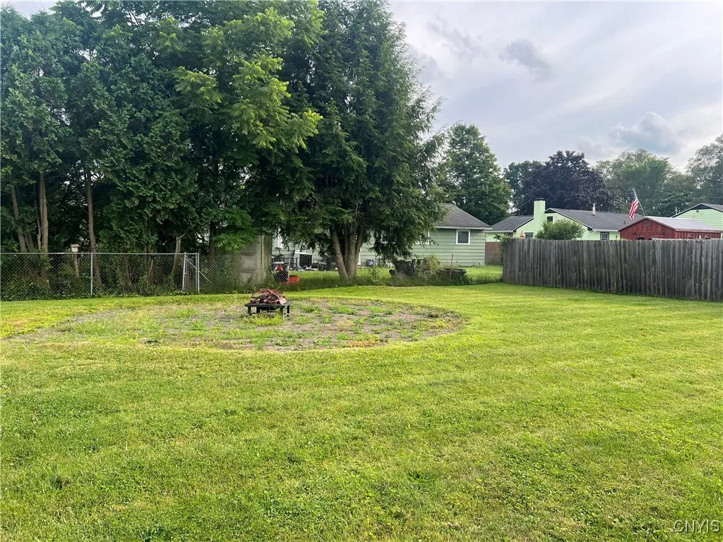 large fenced in backyard
