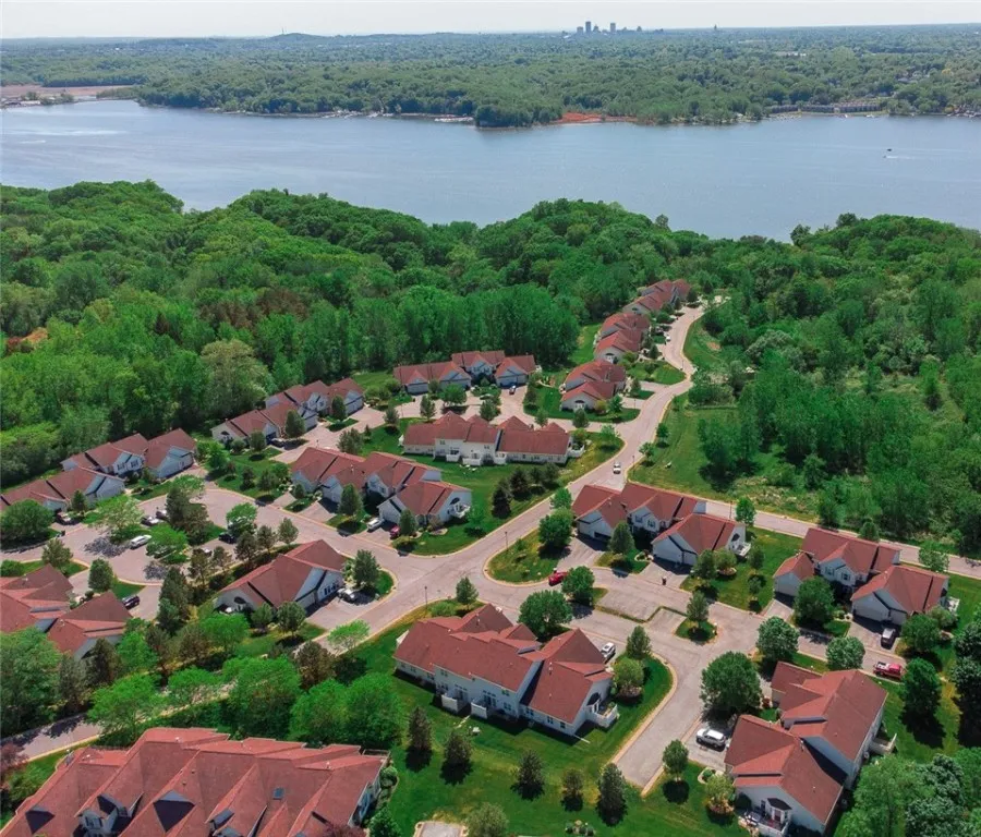 Drone view looking west towards Irondequoit Bay