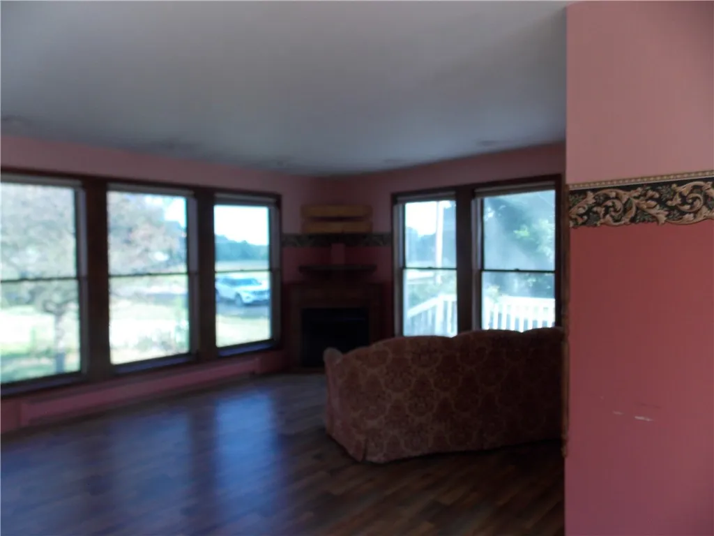 TV Fireplace in Kitchen