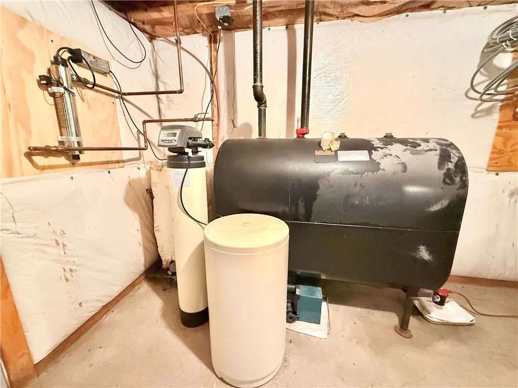 Oil tank and water softener