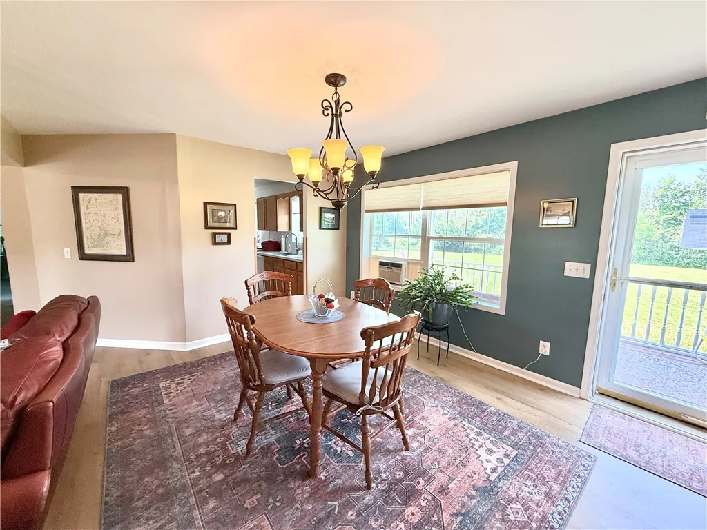 Dining room right next to living area, could all be one big room!