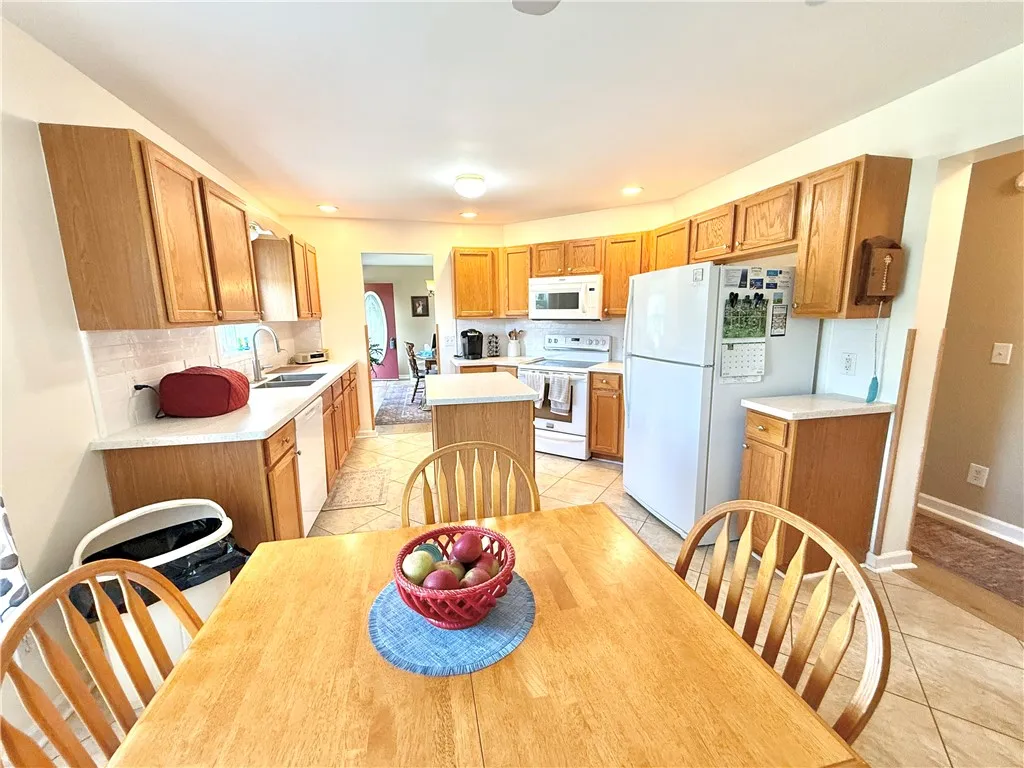 The spacious kitchen was recently updated.
