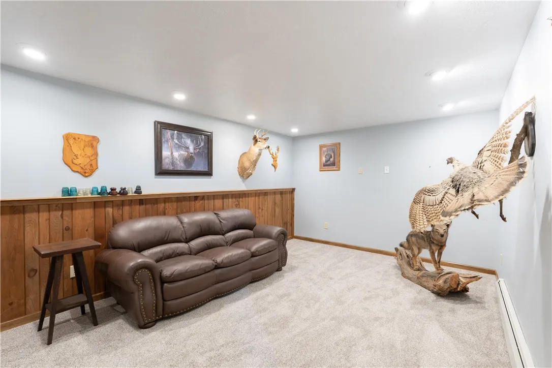 Partially finished basement