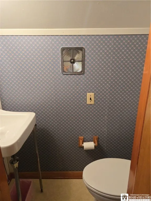 Upstairs half bathroom