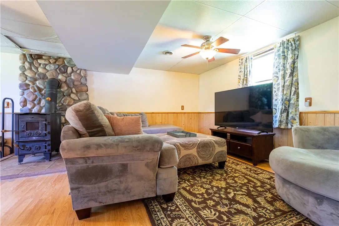 LL living room - please note: woodstove needs replacing