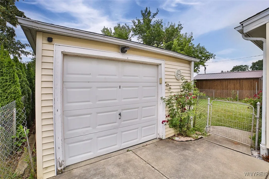 There is even more storage space in the extension in the rear of the garage.