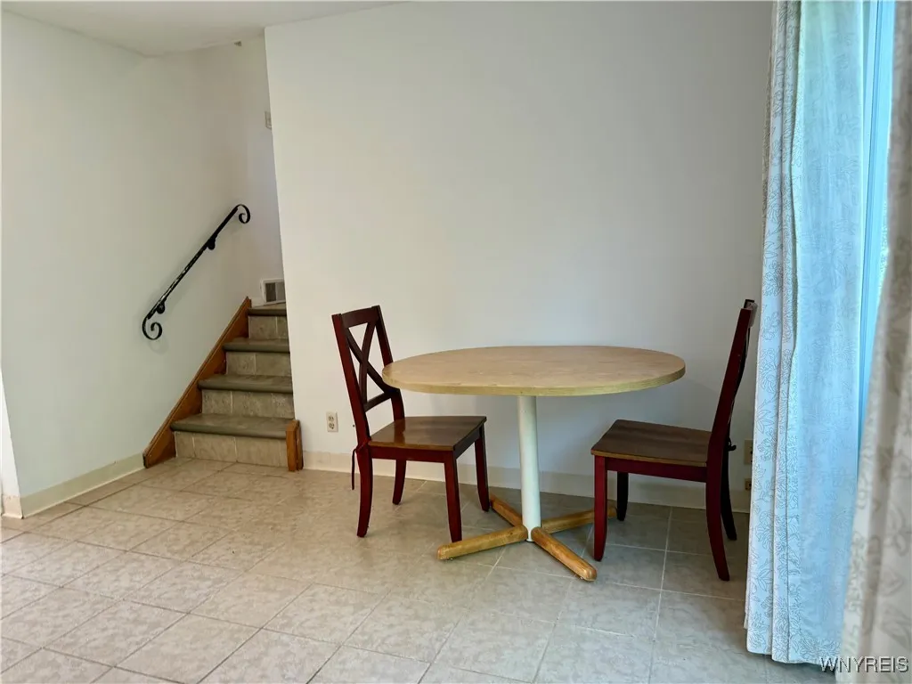 Ceramic tile floors in family room