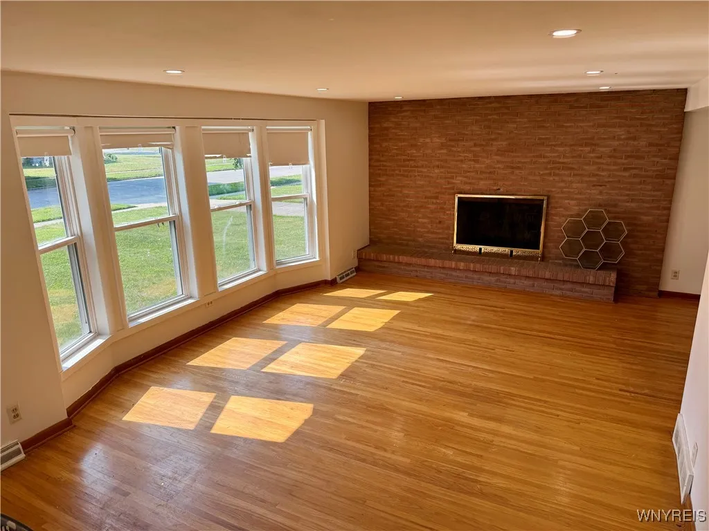Cathedral ceilings & wood burning fireplace