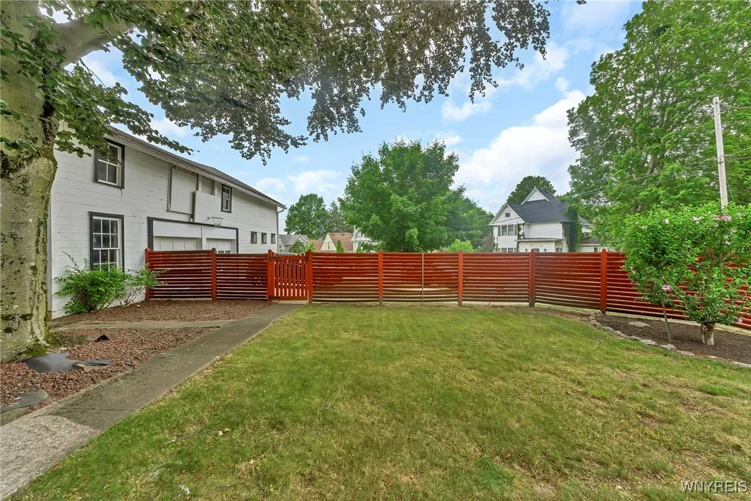 Back of yard & barn/garage