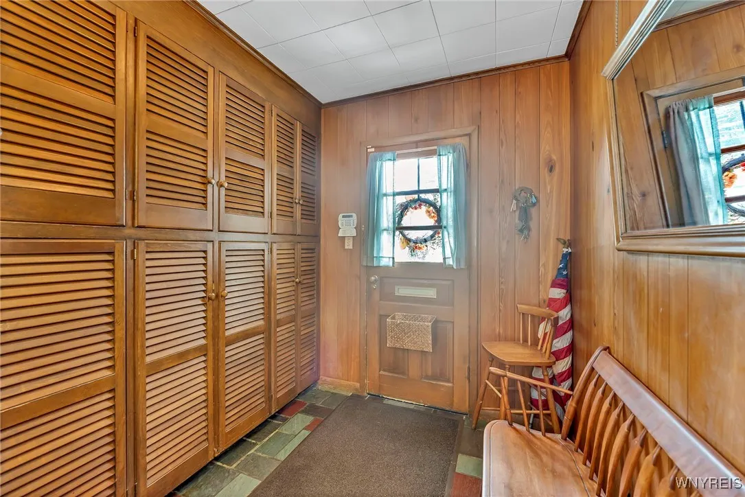 Spacious Mudroom with custom built in lockers