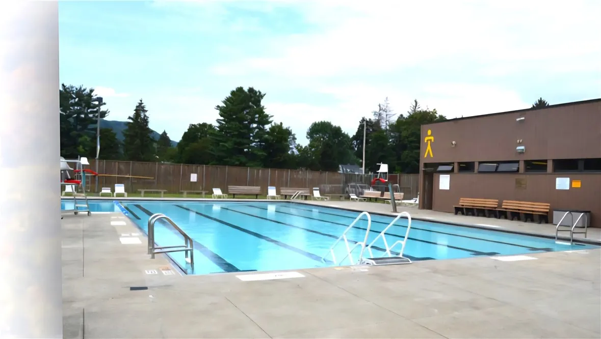 Town pool down the street.