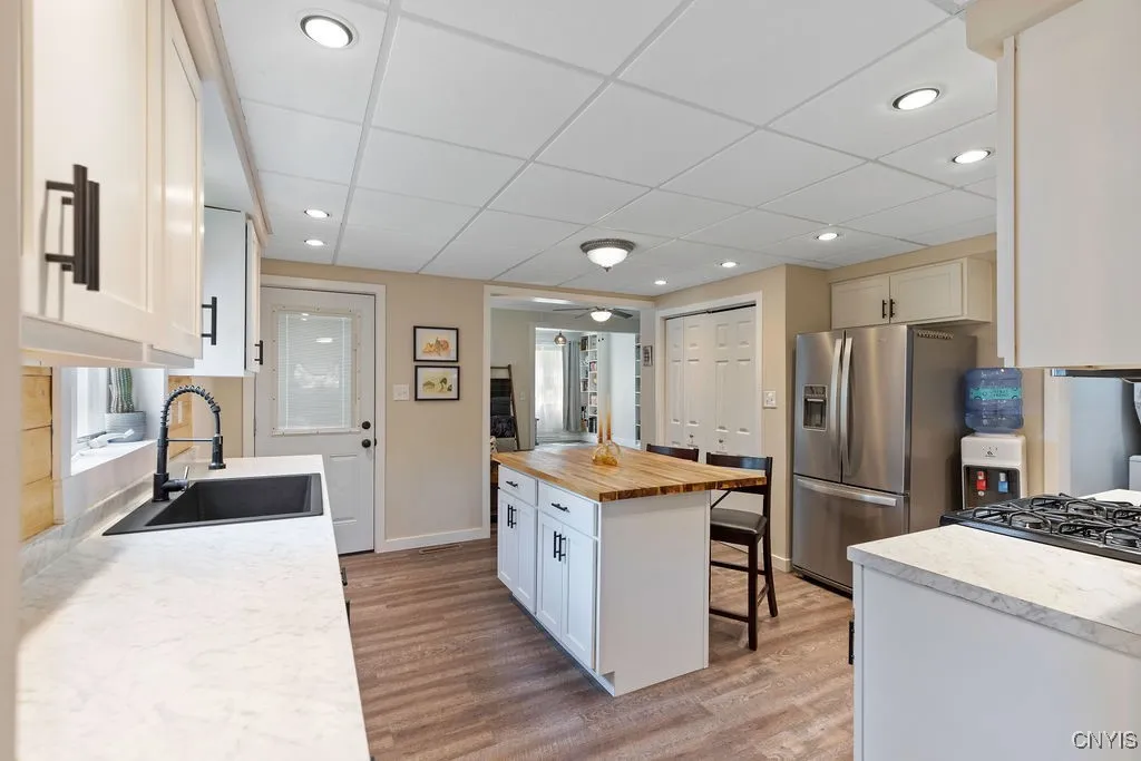 Kitchen Featuring Stainless Steel Appliances.
