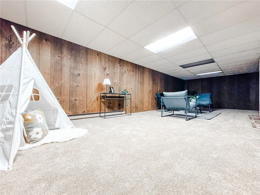 The ample basement space will pique your imagination.