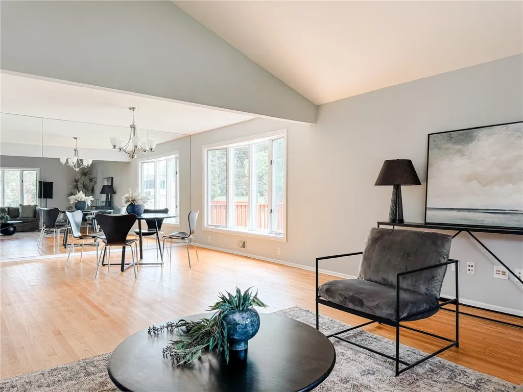 The open floor plan will accommodate large gatherings.