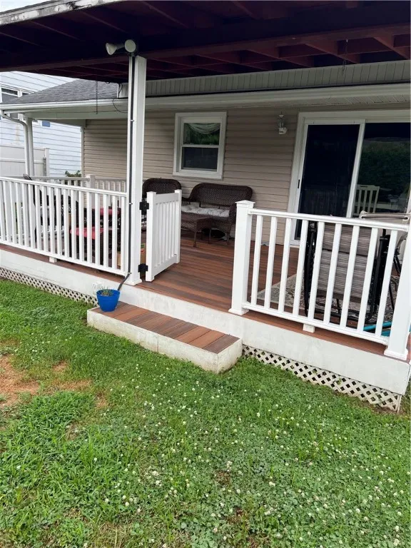 Covered back porch