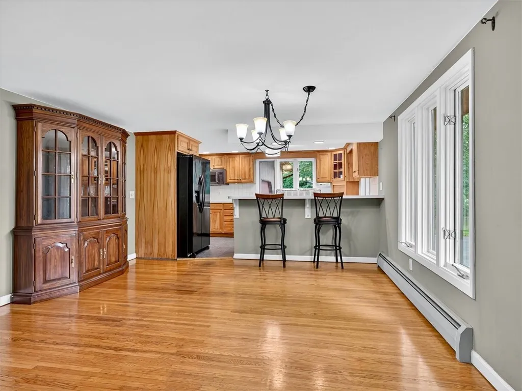 View from living room into the kitchen